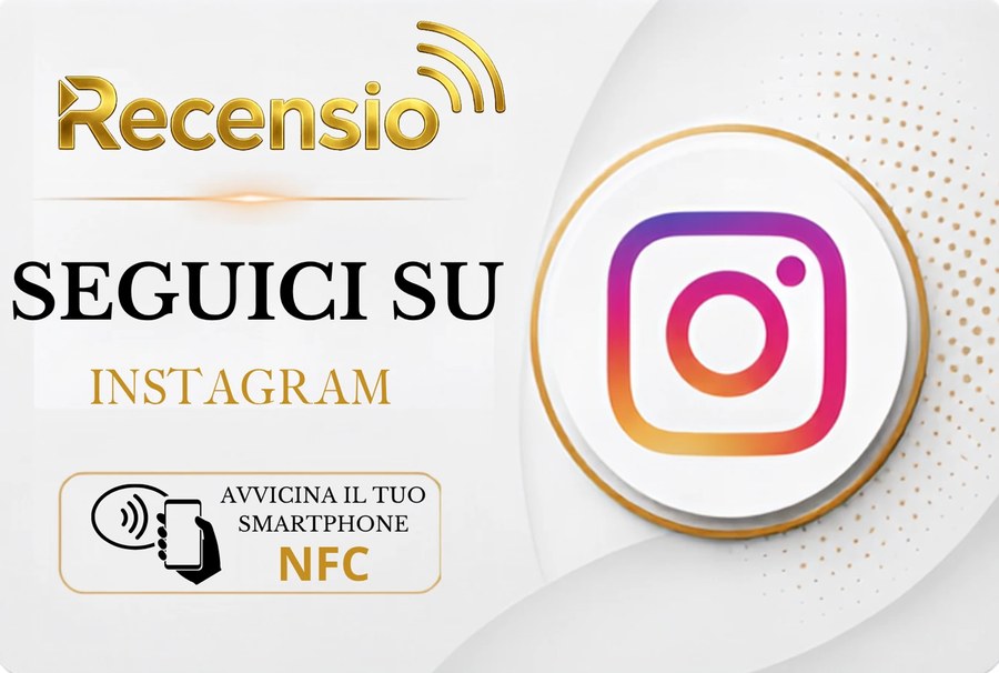 Card NFC Recensio bianca — Instagram